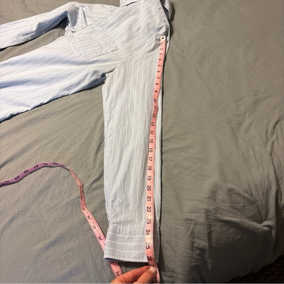 Faherty men’s cloud stripe stretch oxford button down shirt large - Picture 6 of 6